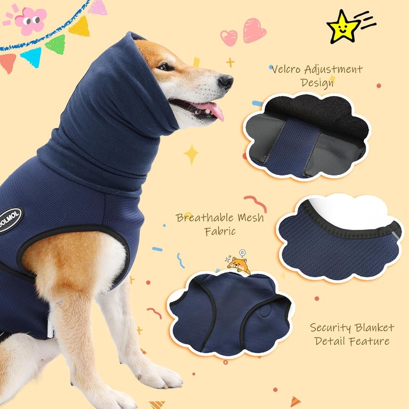 AOOLMOL Dog Anxiety Vest and Coat, Vet Visits and Separation - Keep Pet Calm, Dog Jacket for Thunder, Fireworks, Anti Anxiety Vest for Dogs and Cat Body and Ear - Image 4